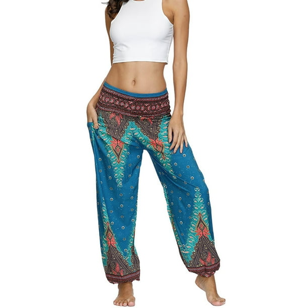 Women's Sports Yoga Harem Trousers Boho Loose Gypsy Hippie Bloomers ...