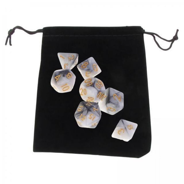6x 7 Piezas Juego de Dados Juguete de Entretenimiento Novedad Enseñanza de Matemáticas Dados Rodantes Bicolores Juego de Dados para KTV Juegos de Roll 6 piezas