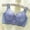 Blue, variant on Women's Wireless Push Up Lace Bra Comfort Adjustable Full Coverage Minimizer T Shirt Bras Wirefree Everyday Bralettes Army Green XXL