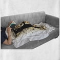 thumbnail image 6 of Letter F Soft Flannel Fleece Throw Blanket, Burning F Syllable Spokens of Language in Flames Latin Character, Cozy Plush for Indoor and Outdoor Use, 50" x 70", Tan Black Orange, by Ambesonne, 6 of 6
