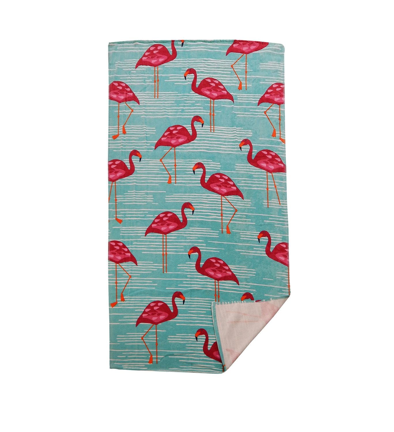 MAINSTAYS GRAND SERVIETTE DE PLAGE IMPRIMÉ -- FLAMINGO