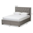 thumbnail image 4 of Baxton Studio Aurelie Modern and Contemporary Fabric Upholstered Storage Bed, Multiple Colors, Multiple Sizes, 4 of 29