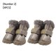 thumbnail image 3 of Greeniant TureClos, 4 Uds., zapatos para perros, botas de nieve impermeables de lana difusa cálida, calzado de invierno para mascotas de cuero PU Ropa para mascotas plata Tipo 2 Greeniant PT000057-22B, 3 of 6