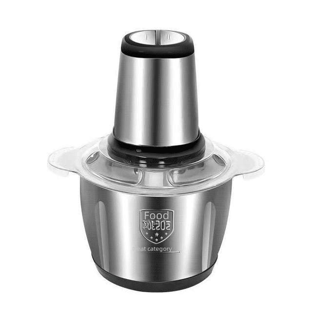 Picadora de carne multifuncional para el hogar, picadora de carne eléctrica de acero inoxidable de 3L, máquina para mezclar carne, ajo picado pequeño, pimienta y otros materiales