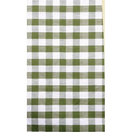 

60 x 86 Oval Toro Green Gingham Check Pattern Table Cloth