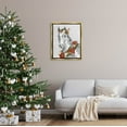 thumbnail image 2 of Stupell Industries Festive Holiday Horse Holly Wreath Graphic Art Metallic Gold Floating Framed Canvas Print Wall Art, Design by Laura Konyndyk, 2 of 6