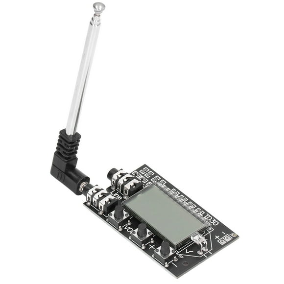 Placa transmisora FM con pantalla LCD digital de 2 canales, módulo de audio estéreo de 76 MHz a 108 MHz, 3,6 V a 15 V