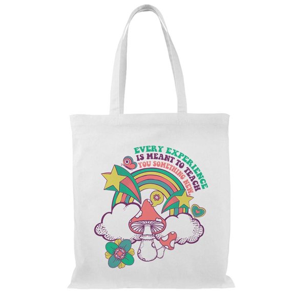 Smartprints Teach You Something New Tote Bag - Image by Shutterstock, One Size Cotton Canvas Tote Bag