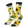 thumbnail image 2 of Uemuo Sunflowers Pattern Women's Crew Socks, Soft Durable Breathable Moisture-Wicking with Odor Control Cotton socks, 2 of 9