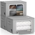 thumbnail image 7 of Sorbus Storage Bins with Metal Frame - Stackable & Foldable Clothes Organizer Bags - Oxford Fabric Storage Containers with Large Clear Window & Carry Handles Organization for Bedding Linen & Clothing, 7 of 7