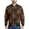 thumbnail image 5 of Chaqueta con estampado de dragón chino para hombre, abrigo con estampado 3D de animales, moda informal, chaquetas de gran tamaño con cremallera, tops de manga larga, 5 of 5