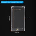 thumbnail image 2 of Uxcell 4"x3"x0.31" Magnetic Card Holder 75PT Plastic Clear Trading Card Protector Golden, 2 of 6