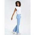 thumbnail image 4 of Leggings de Yoga de Mezclilla Ajustados con Bolsillos y Cintura Alta para Mujer Azul L, 4 of 7