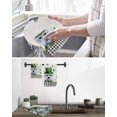 thumbnail image 5 of St. Patrick's Day Kitchen Dish Towels for Drying Dishes Set of 2, Cute Puppy Lucky Shamrock Black Plaid Waffle Weave Microfiber Hand Tea Bathroom Towels Quick Dry & Absorbent Towel 15.7x23.6, 5 of 7
