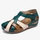 thumbnail image 5 of Amzcrzy Zapatos de mujer,Zapatos de mujer,Zapatillas de mujer, Sandalias ortopédicas de verano de talla grande, estilo retro, con punta redonda y cuña informal a juego para mujer. Sandalias Mujer Zap, 5 of 9