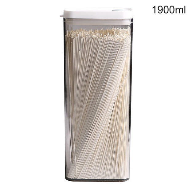 Injueey Contenedor de almacenamiento de alimentos de 700/1300/1800ML, nevera de cocina de plástico, caja de fideos, tanque de almacenamiento multigrano, Organizadores de utensilios de cocina 1900ML Injueey HA000782-04B