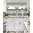 thumbnail image 5 of Sage Green Gray Ombre Kitchen Curtains Sets 24 Inch Length with Valance, Black Hockey Sticks Minimalist Style Swag Valances and Tiers Curtain Set Drapes Swag Curtains for Living Room, Bathroom, 5 of 6