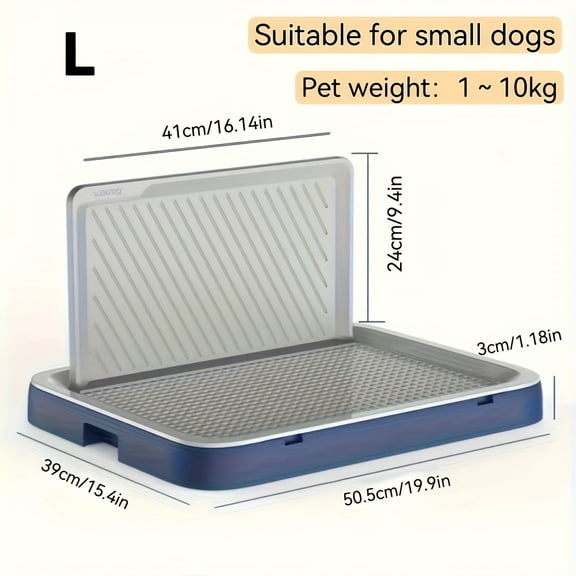 Leak-Proof Dog Toilet with Grid - Indoor/Outdoor Potty for Small/Medium Dogs | Easy-Clean Tray, Space-Saving for Apartments & Homes
