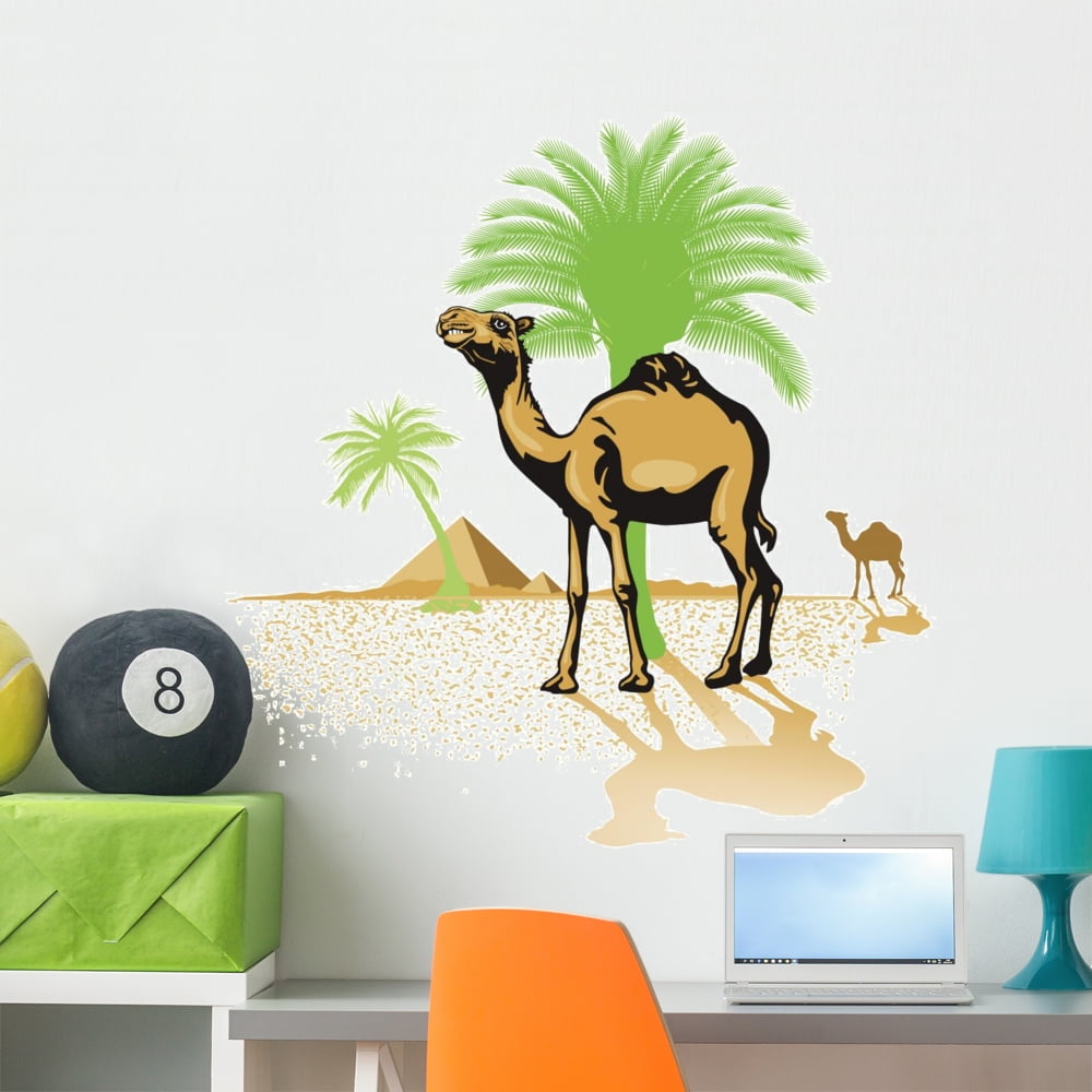 Camel Desert Wall Mural Decal by Wallmonkeys Vinyl Peel and Stick ...