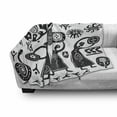 thumbnail image 3 of Prehistoric Soft Flannel Fleece Throw Blanket, Dancing Shaman Eagle Sun Snake Cave Drawing Tribal Folk Theme, Cozy Plush for Indoor and Outdoor Use, 50" x 70", Black White, by Ambesonne, 3 of 6