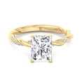 thumbnail image 4 of Basil - Radiant Cut Twisted Band Moissanite Lab-Diamond Engagement Ring, 4 of 5