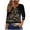 Christmas Shirts-A14 Black, variant on Plus Size Womens Christmas Shirts 3/4 Sleeve Xmas Snowflake Tops V-Neck 3 Buttons Loose T-Shirts Holiday Festival Funny Pullover Party Casual Blouse 2025