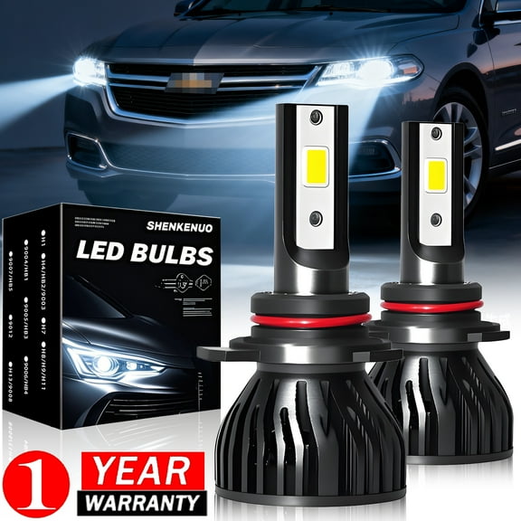 For Chevy Impala 2014-2015 LED Headlights 9012/HIR2 Hi/Lo Beam Kit 6000K White