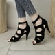 thumbnail image 5 of Zapatos de mujer Moda Minimalista Patrón de serpiente Empalme Ahueca hacia fuera Tacones altos Sandalias romanas Wmkox8yii  hfjk1399, 5 of 8