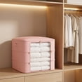 thumbnail image 5 of 3-Tier Compression Storage Bag with Visual Window, 1-Pack (21.25x16.53x23.62 Inch) - Large Capacity Bedding Organizer for Blankets, Clothes & Seasonal Items Beige, 5 of 7