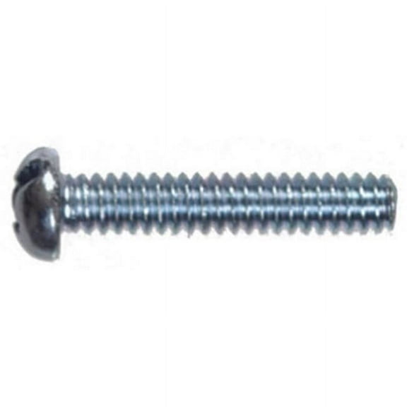 Hillman Fasteners 90401 0.25-20 x 1-0.5 in. Zinc Plated Slotted Round Head Machine Screw- 100 Pack