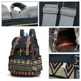 thumbnail image 2 of Yokua Women Canvas Vintinge Backpack Ethnic Backpack Bohemian Backpacks Schoolbag Daypack for Student, 2 of 9