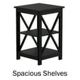 thumbnail image 5 of Lavish Home Set of 2 End Tables or Nightstands with Storage Shelves, Black, 5 of 7
