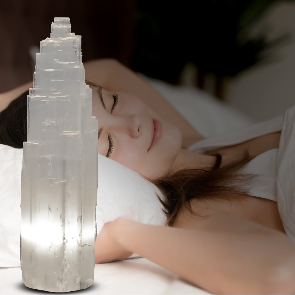 Selenite lamp with dimmer deals