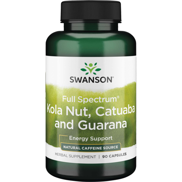 Swanson FullSpectrum Kola Nut, Catuaba, Guarana 90 Capsules.