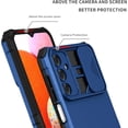 thumbnail image 6 of Bracket Phone Case for Samsung Galaxy A25 5G with Kickstand & Slide Camera Lens Cover, Dual Layer Rugged Shockproof Protection Cover Case for Samsung Galaxy A25 5G LT-Blue, 6 of 18