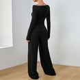 thumbnail image 2 of Yokua Two-piece women's long-sleeved travel suit, comfortable home wear, loose pants, casual sports suit, 2 of 7