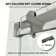 thumbnail image 2 of MCOCOD 62 to 67 in. W x 76 in. H Frameless Double Sliding Shower Door with Soft-Closing, 3/8" (10 mm) Clear Tempered Glass, Waterproof Bathroom Alcove Shower Doors, Chrome Finish, 2 of 9