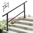 thumbnail image 2 of Kojooin Hand Rails for Outdoor Steps, Adjustable 5 Step Metal Stair Railing Kit for Porch, Garden, Deck or Exterior Stairs, 2 of 6