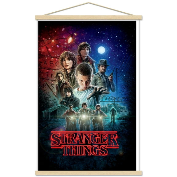Netflix Stranger Things - One Sheet Wall Poster with Wooden Magnetic Frame, 22.375" x 34"