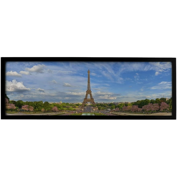 Neil Enterprises Inc. Classic Black Frame w/ Clear Plexiglass 24x8 Panoramic Wall Picture Frame