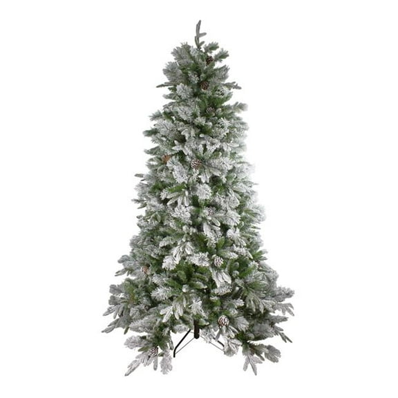 6.5 ft. Flocked Mixed Colorado Pine Artificial Christmas Tree - Unlit