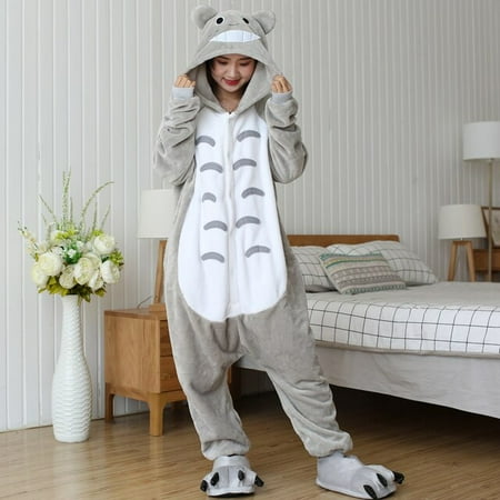 

CoCopeanut Adults Panda Cat Kigurumi Animal Onesies Children s Unicorn Bear Pig Pajamas Cartoon Women Men Warm Flannel Hooded Sleepwear