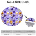 thumbnail image 6 of Round Pumpkin Halloween Tablecloth with Elastic Border 44 Inch - Fitted Washable Spooky Theme Party Dining Table Cover, 6 of 6