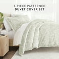 thumbnail image 5 of Noble Linens Weathered Floral Green Mist 3-Piece Duvet Cover Set, Queen, 5 of 10