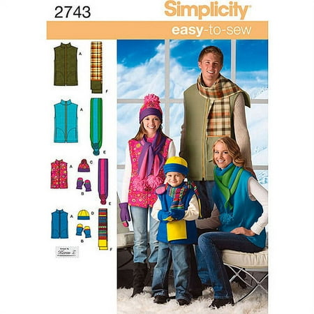 Simplicity Unisex Hats, Scarves & Mittens Patterns, 1 Each