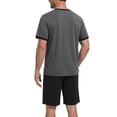 thumbnail image 2 of GENTS BLISS Men Pajamas Set Crewneck 2 Piece Set Short Sleeve Shirt with Color Block Pocket and Soft Shorts Loungewear, 2 of 11