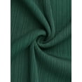 thumbnail image 5 of INSPIRE CHIC Womens Wide Leg High Waist Pull on Ribbed Knit Casual Drawstring Palazzo Trousers Cropped Pants M Dark Green, 5 of 5
