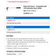thumbnail image 2 of Brake Pad Sensor - Compatible with 1992 Mercedes-Benz 400SE, 2 of 2