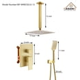 thumbnail image 2 of Boyel Living Shower System 12 inches Ceiling Mount 2-Functions Shower Faucet Set with Handheld Shower,Brushed Gold, 2 of 10