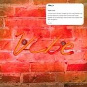 Urban Shop Neon Vibe LED Wall Light with USB Cord and Power Adapter Included, Red